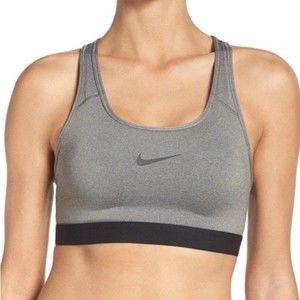 Nike gray and black sports bra GUC size small